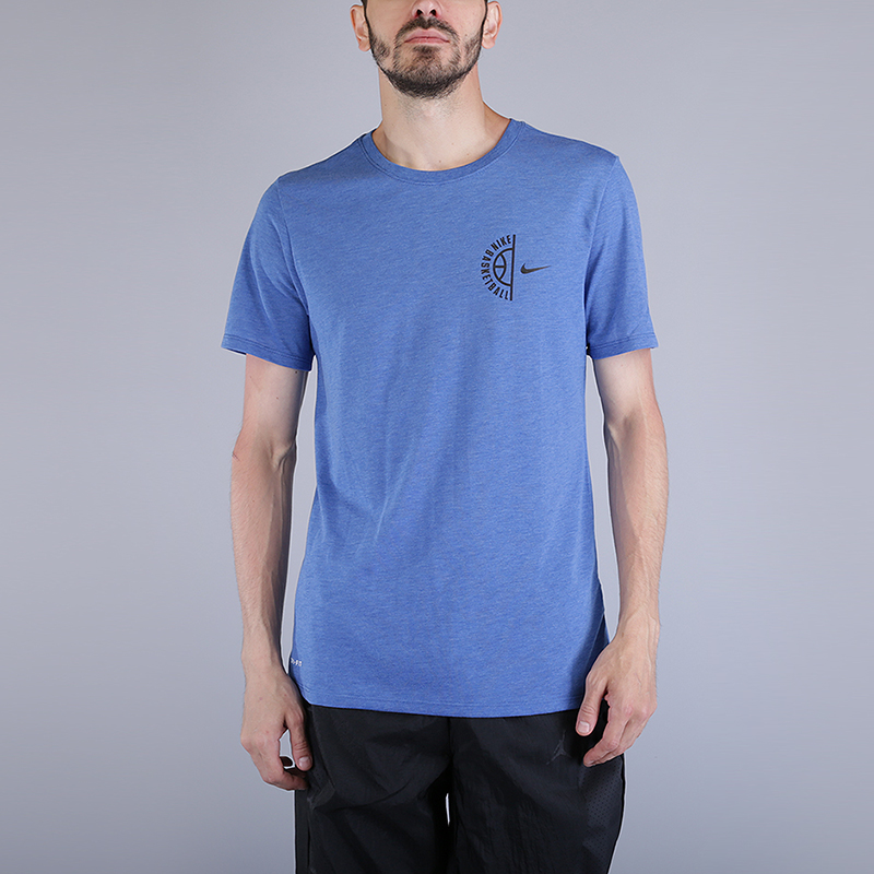 мужская синяя футболка Nike Dry Basketball T-Shirt 899433-456 - цена, описание, фото 1
